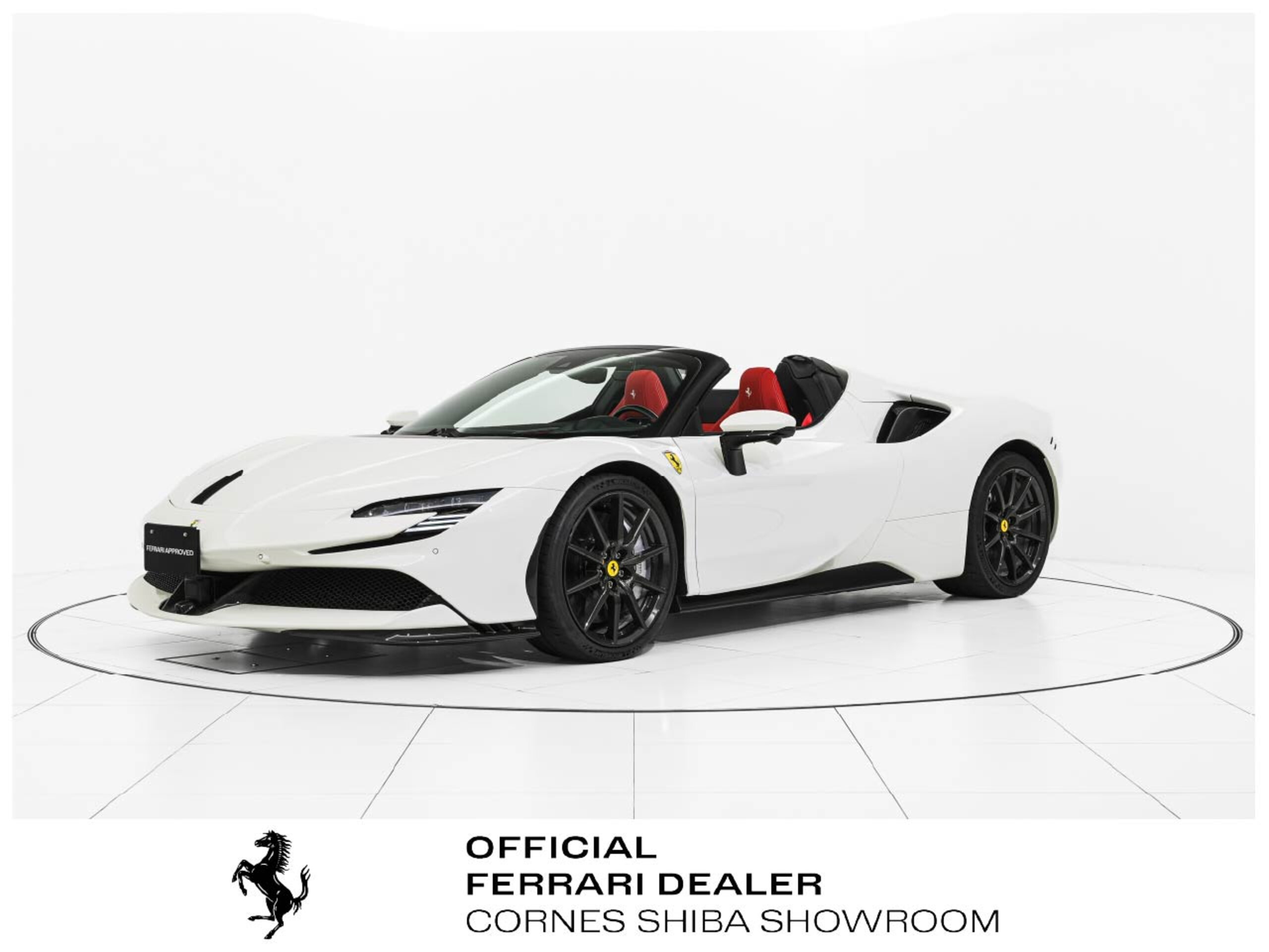 2023 Ferrari SF90Spider - フェラーリ SF90スパイダー F1 DCT E4WD デイトナスタイルシート アップルカープレイ ADAS ツートンカラー LED付ステアリング カーボン製ホイール サラウンドビューカメラ リフター