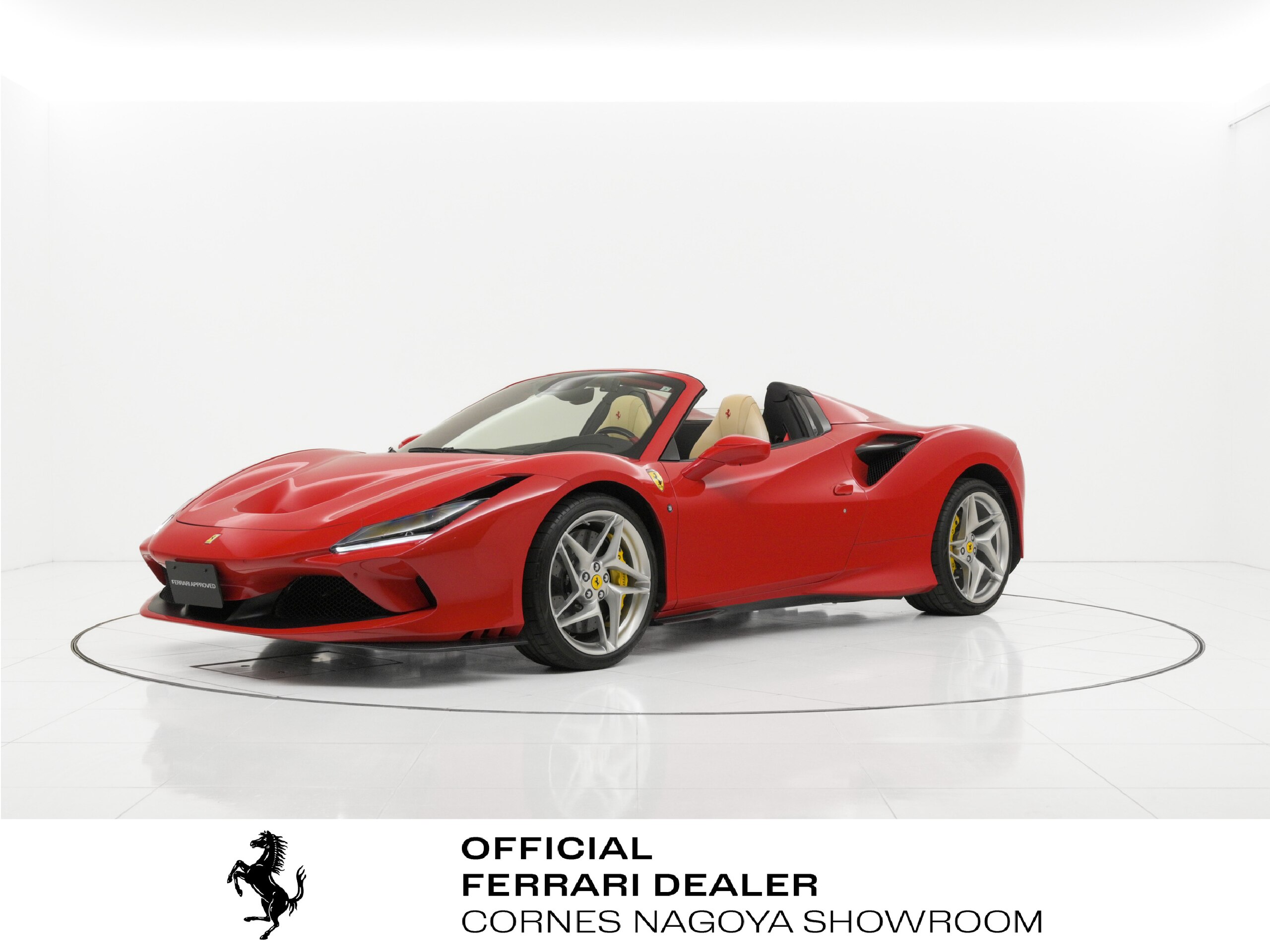 2021 Ferrari F8Spider - フェラーリ F8スパイダー F1 DCT 左H リフター LEDカーボンステア クローム仕上鍛造20AW AFSヘッドライト スペシャルデザインシート