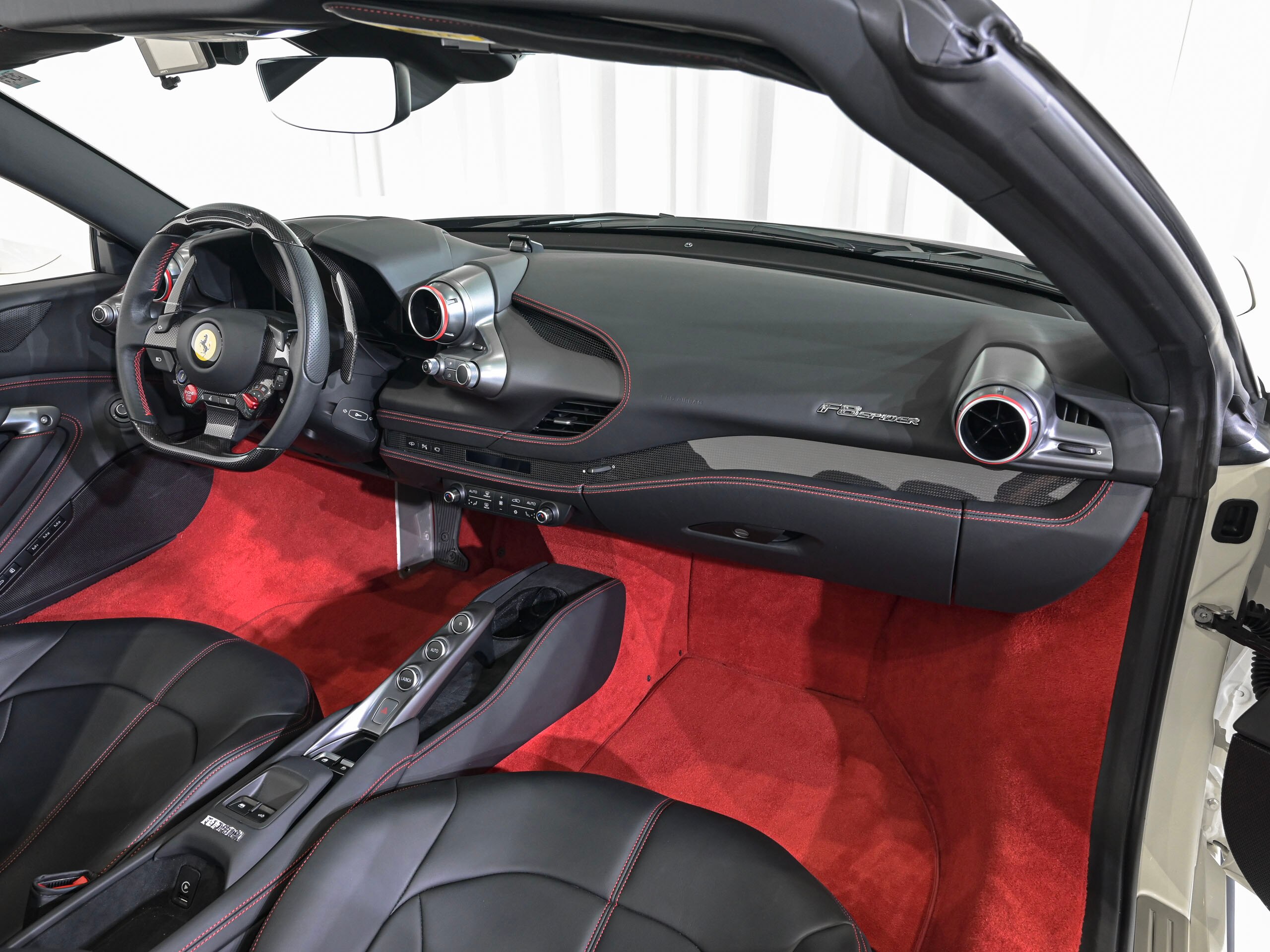 2022 Ferrari F8Spider - フェラーリ F8スパイダー F1 DCT LED付カーボンファイバー製ドライバー・ゾーン 20インチ・マットグリジオコルサ鍛造ホイール サスペンションリフター カーボンファイバー製サイド・エアインテーク・スプリッター