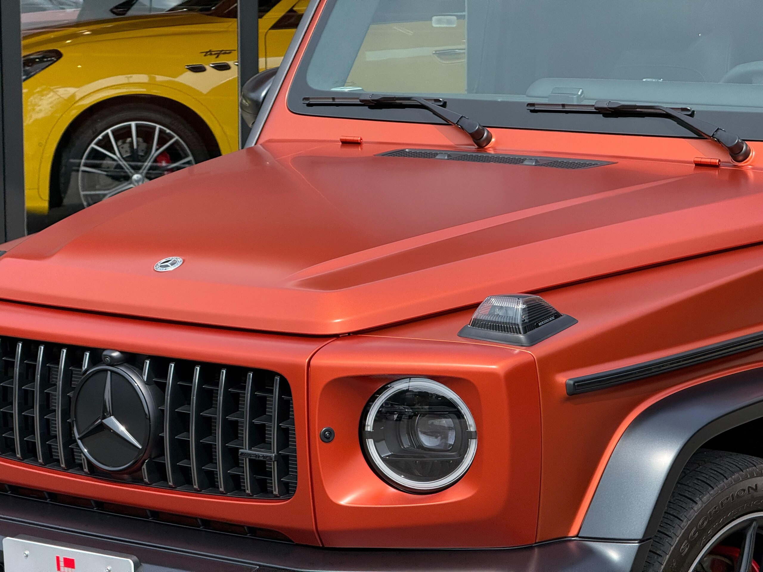 2022 Mercedes-AMG G-Class - メルセデスＡＭＧ Gクラス G63 マグノ ヒーロー エディション 4WD AMGナイトパッケージマグノ マットブラック22インチAW AMGカーボンファイバーインテリアトリム カーボンパフォーマンスステア G manufakturプログラム・プラス 限定車 専用色マグノコッパーオレンジ