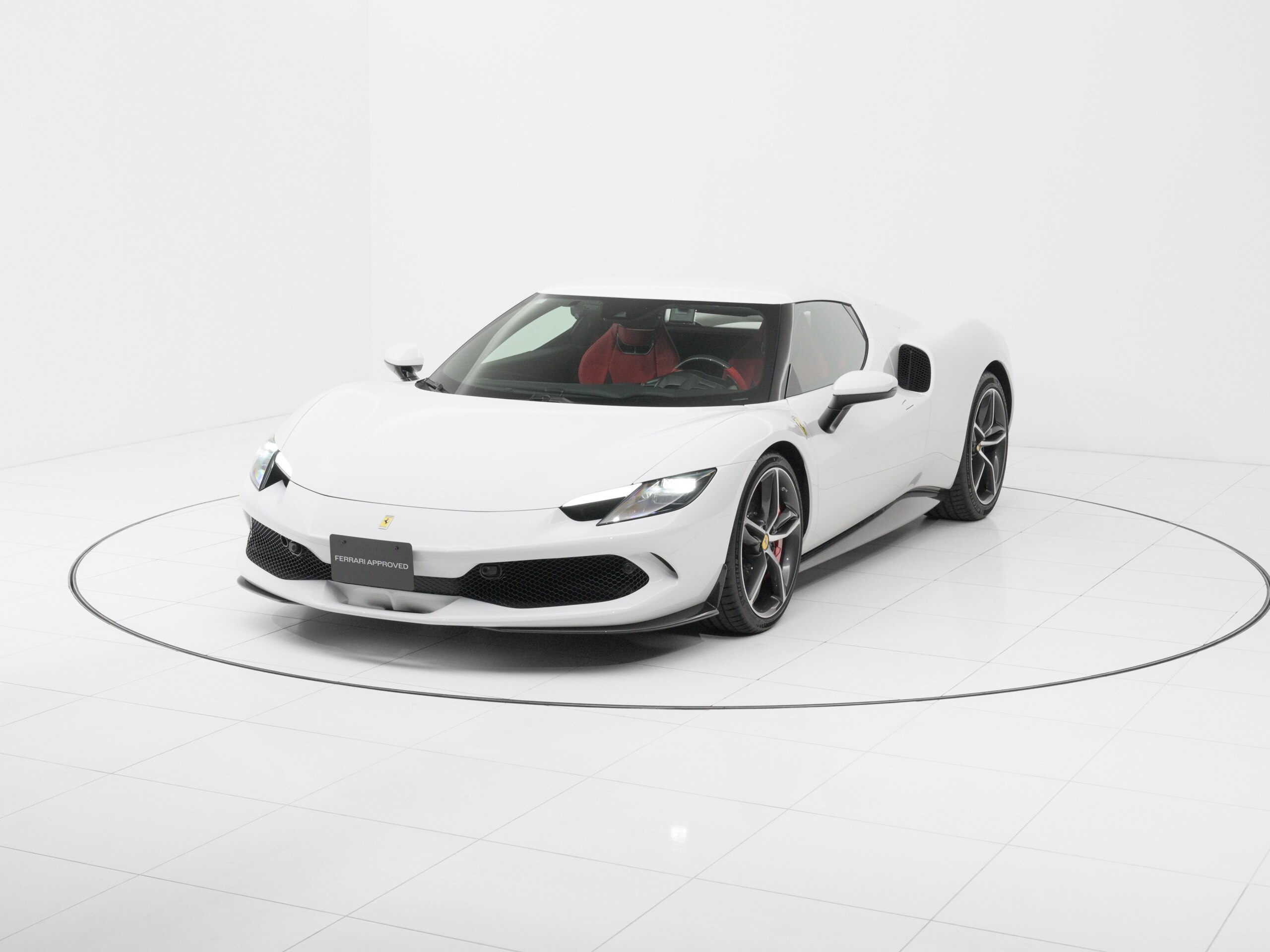 2023 Ferrari 296GTB - フェラーリ 296GTB F1 DCT 左H 有償カラーBiancoCervino Apple Carplay シートベンチレーション チタンホイールボルト カーボンF.S.R