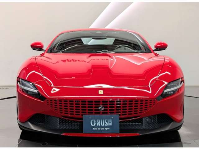 2023 Ferrari Roma - フェラーリ ローマ F1 DCT LED付カーボン製ステアリング 20AW アドバンスドフロントドライビングカメラ スクーデリアフェラーリフェンダーエンブレム パーキングカメラ スマートフォンインターフェース ヘッドレスト 跳馬刺繍