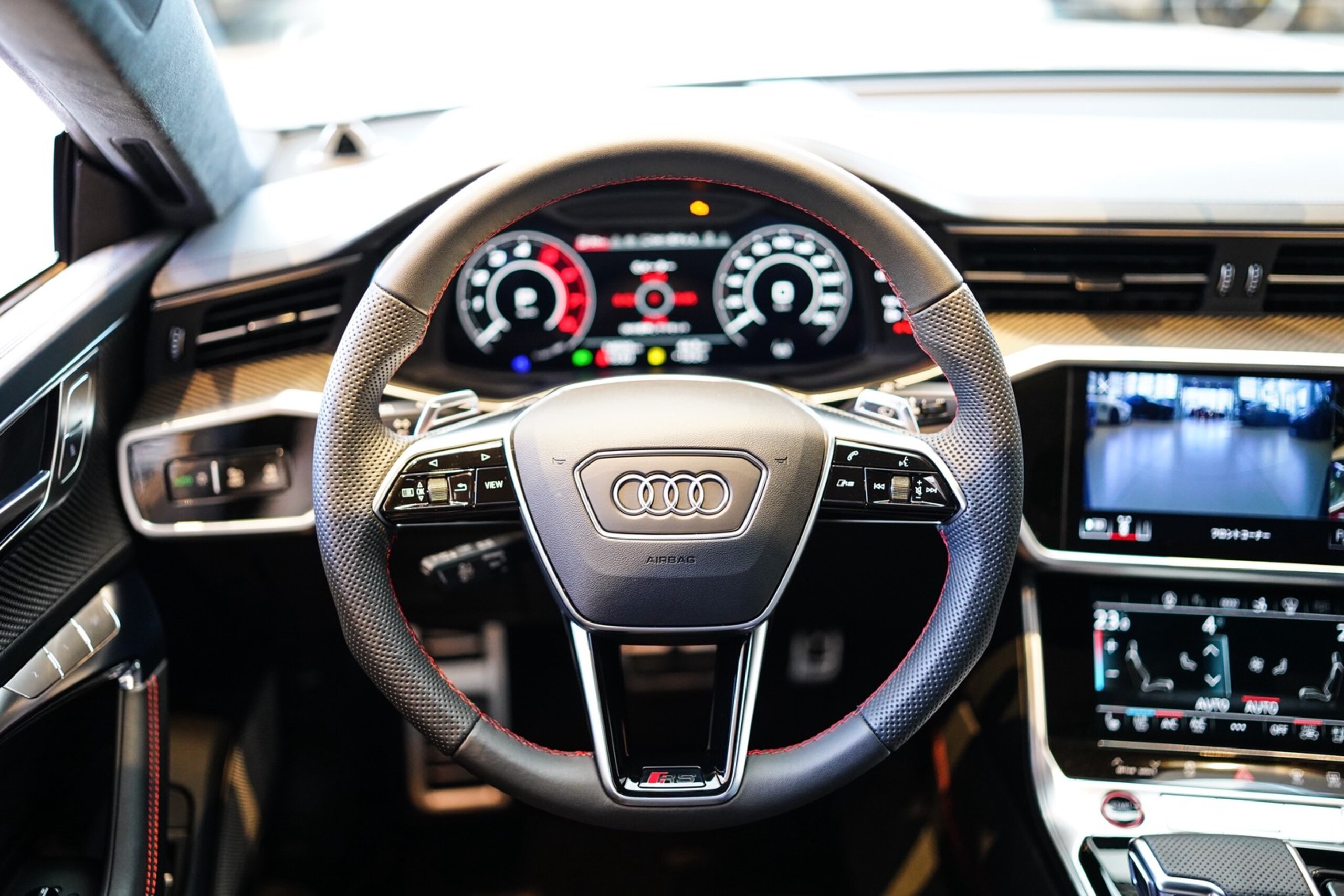 2023 Audi RS7 Sportback - アウディ RS7スポーツバック エアサスペンション装着車 4WD パフォーマンス ブラックAudi ring &カーボン/グロスブラックスタイリングPKG 左ハンドル RSスポーツエキゾーストシステム グロスカーボンRSエクステリアパーツ Bang&Olufsen 3Dサウンド 22インチ5YスポークAW