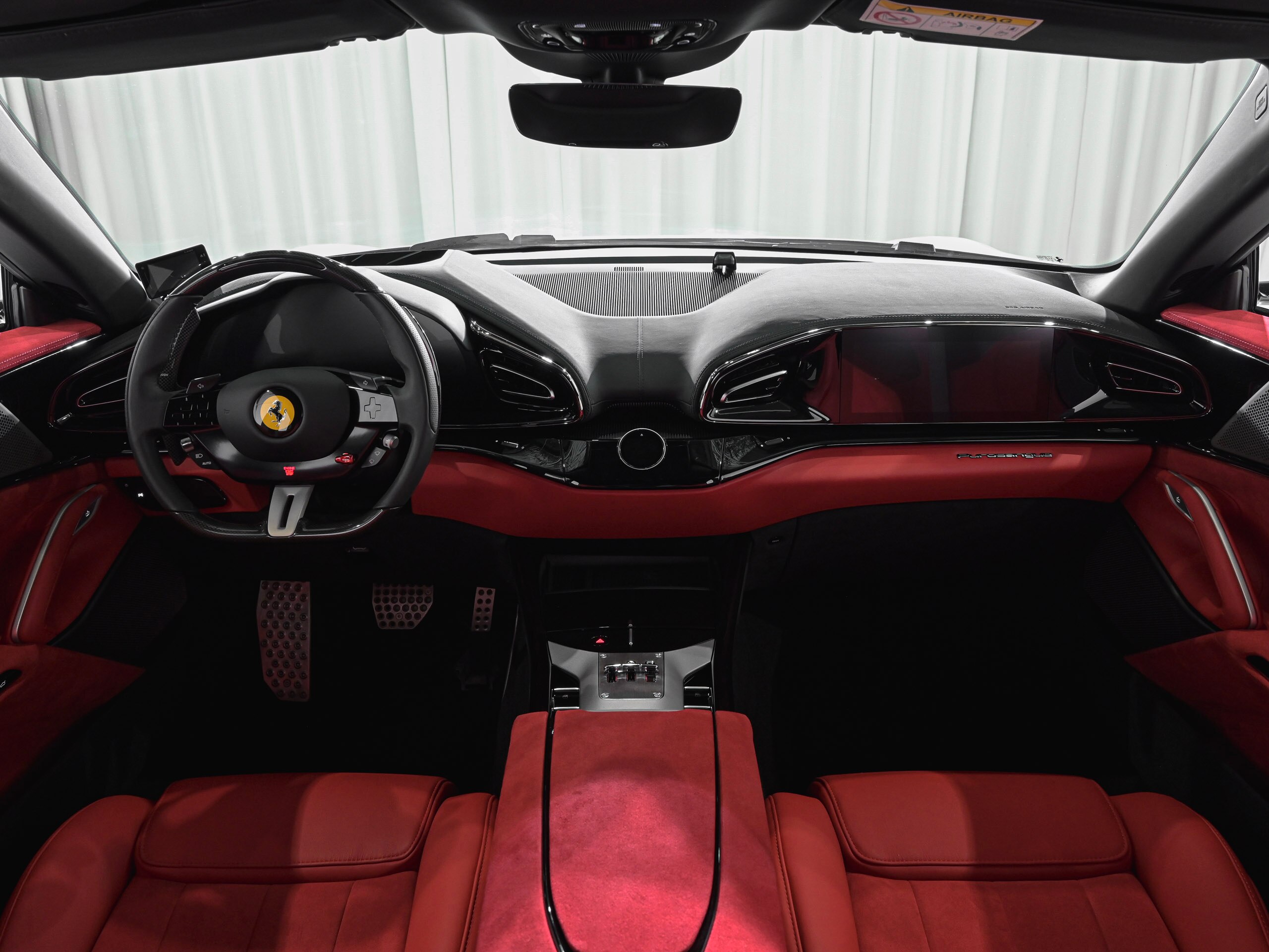 2024 Ferrari Purosangue - フェラーリ プロサングエ F1 DCT 4WD ディマブル・ルーフ LED付カーボンファイバー・ステアリングホイール カーボンファイバー・ホイールアーチ カーボンファイバー・アウターシルカバー グレー・ダイヤモンドカット・鍛造ホイール