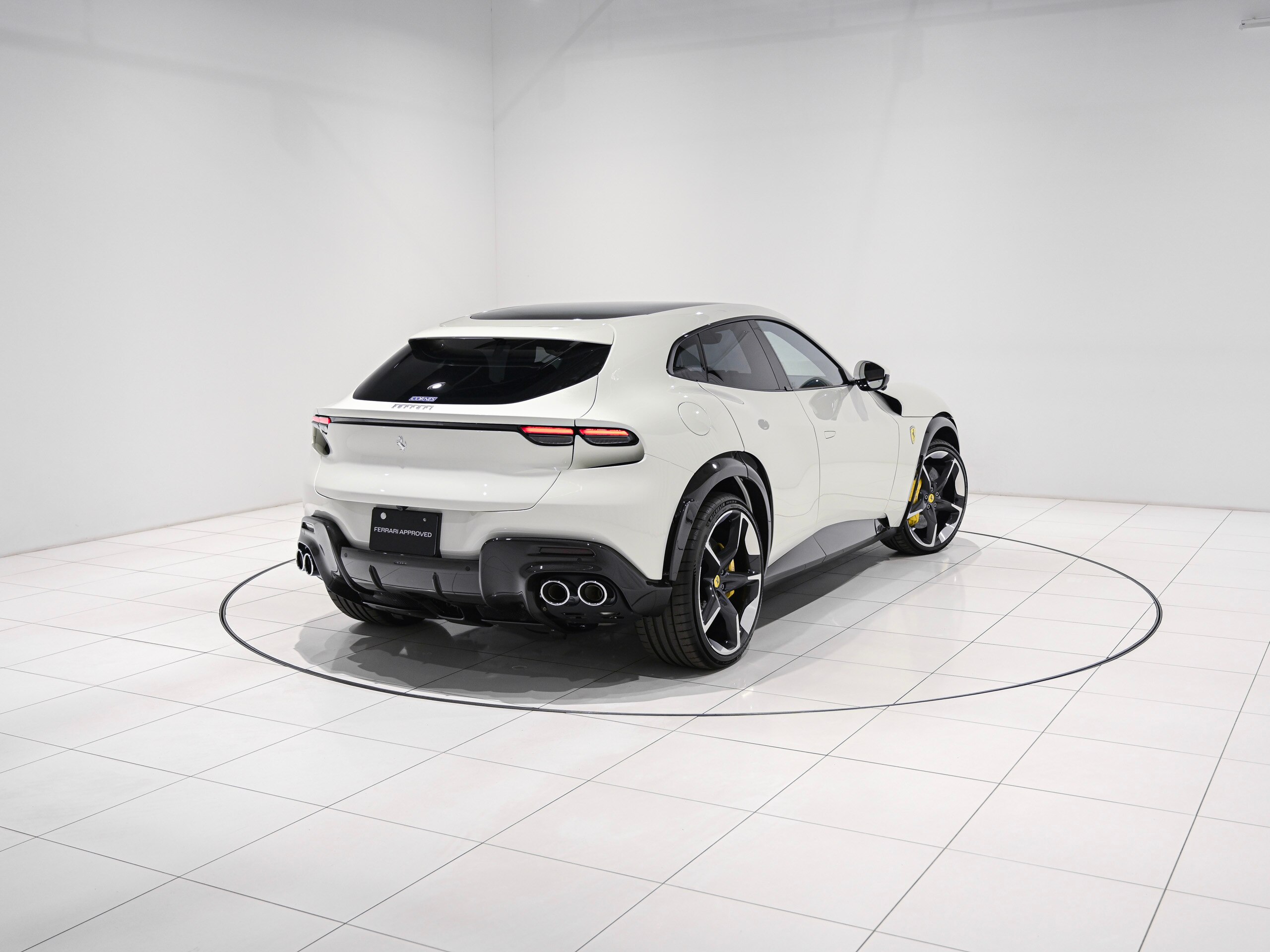 2024 Ferrari Purosangue - フェラーリ プロサングエ F1 DCT 4WD ディマブル・ルーフ LED付カーボンファイバー・ステアリングホイール カーボンファイバー・ホイールアーチ カーボンファイバー・アウターシルカバー グレー・ダイヤモンドカット・鍛造ホイール