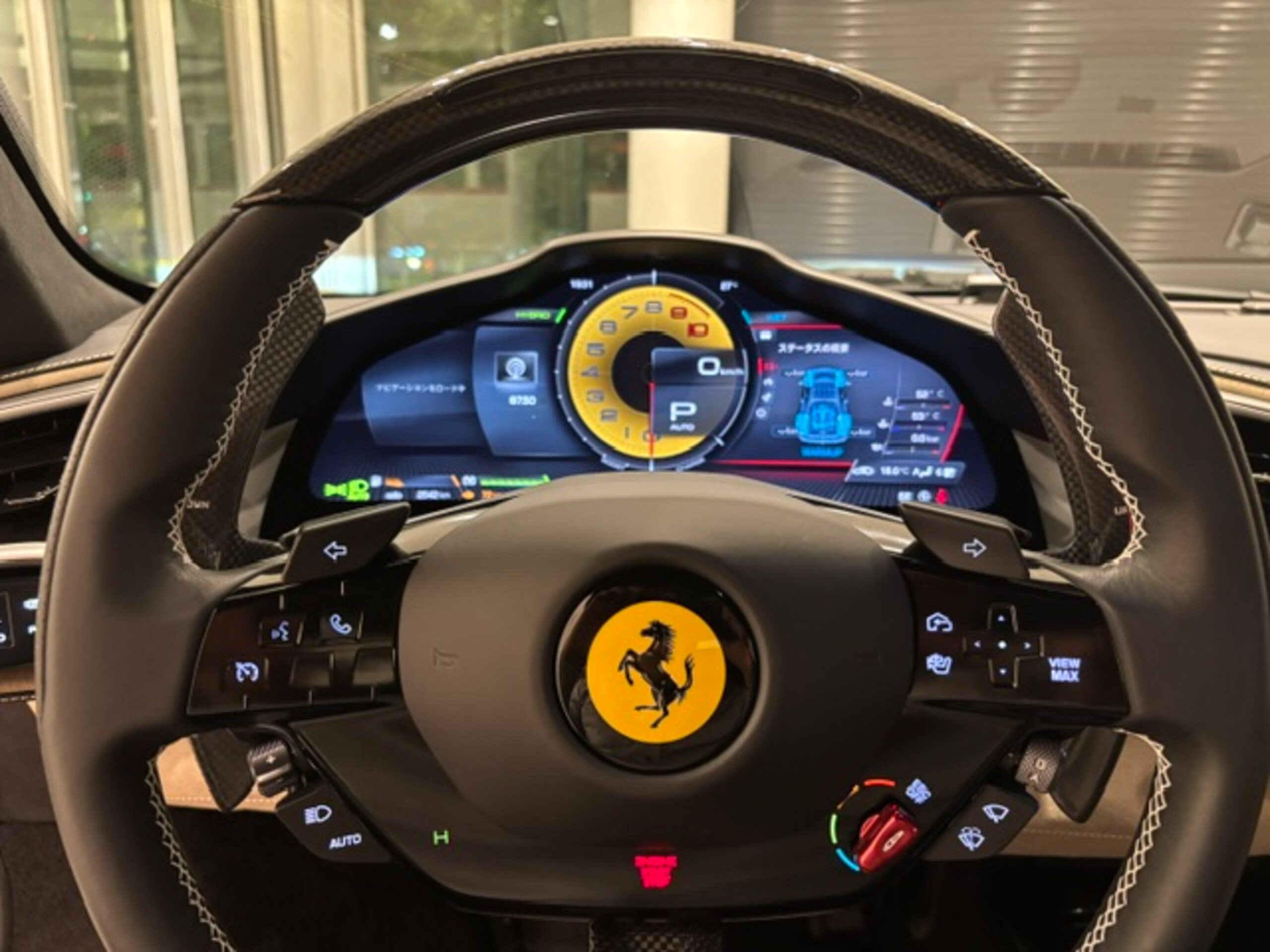 2024 Ferrari 296GTS - フェラーリ 296GTS F1 DCT Bianco Italia Tortora グロスカーボン製フロント サイド スポイラー LED付カーボンステアリングホイール ブラックテールパイプチップ 電動シート フロントサスペンションリフト Apple CarPlay