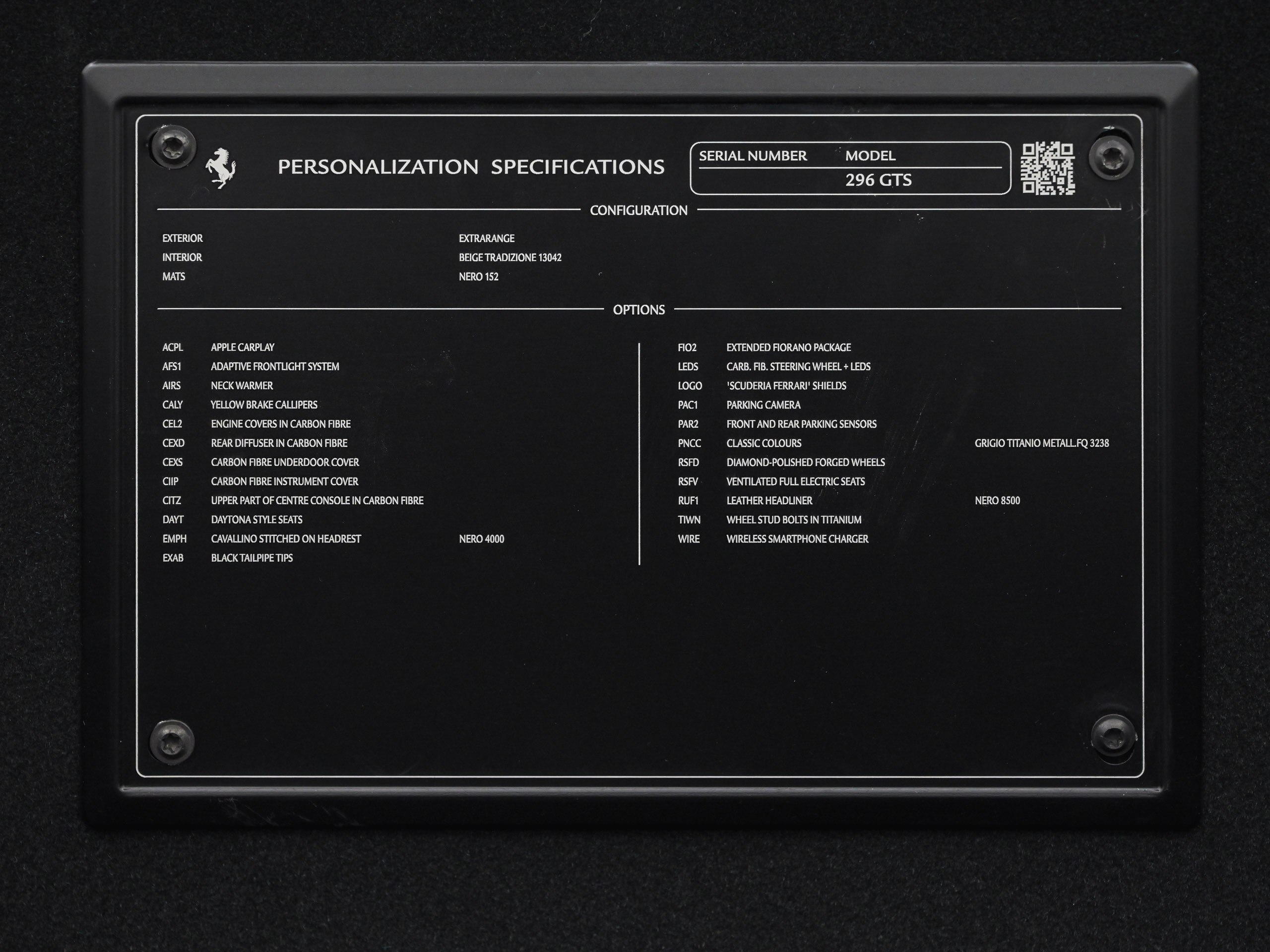 2024 Ferrari 296GTS - フェラーリ 296GTS アセット フィオラノ パッケージ F1 DCT アップルカープレイ デイトナスタイルシート アセットフィオラノ 20インチD鍛造ホイール ベンチレーション