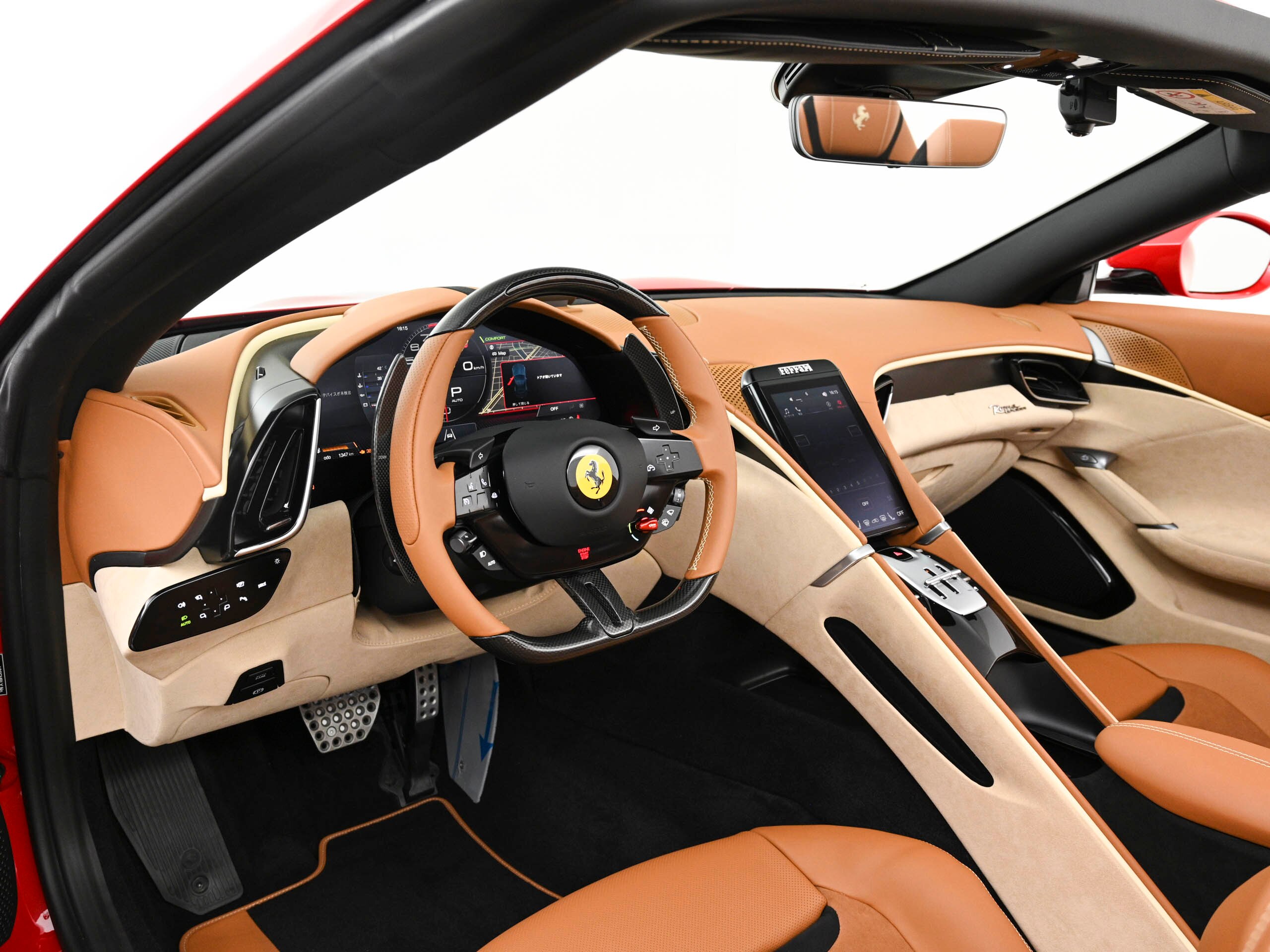 2025 Ferrari RomaSpider - フェラーリ ローマスパイダー F1 DCT 左H マグネライド クローム仕上鍛造20AW LEDカーボンステア スポーツEX SFフェンダーエンブレム