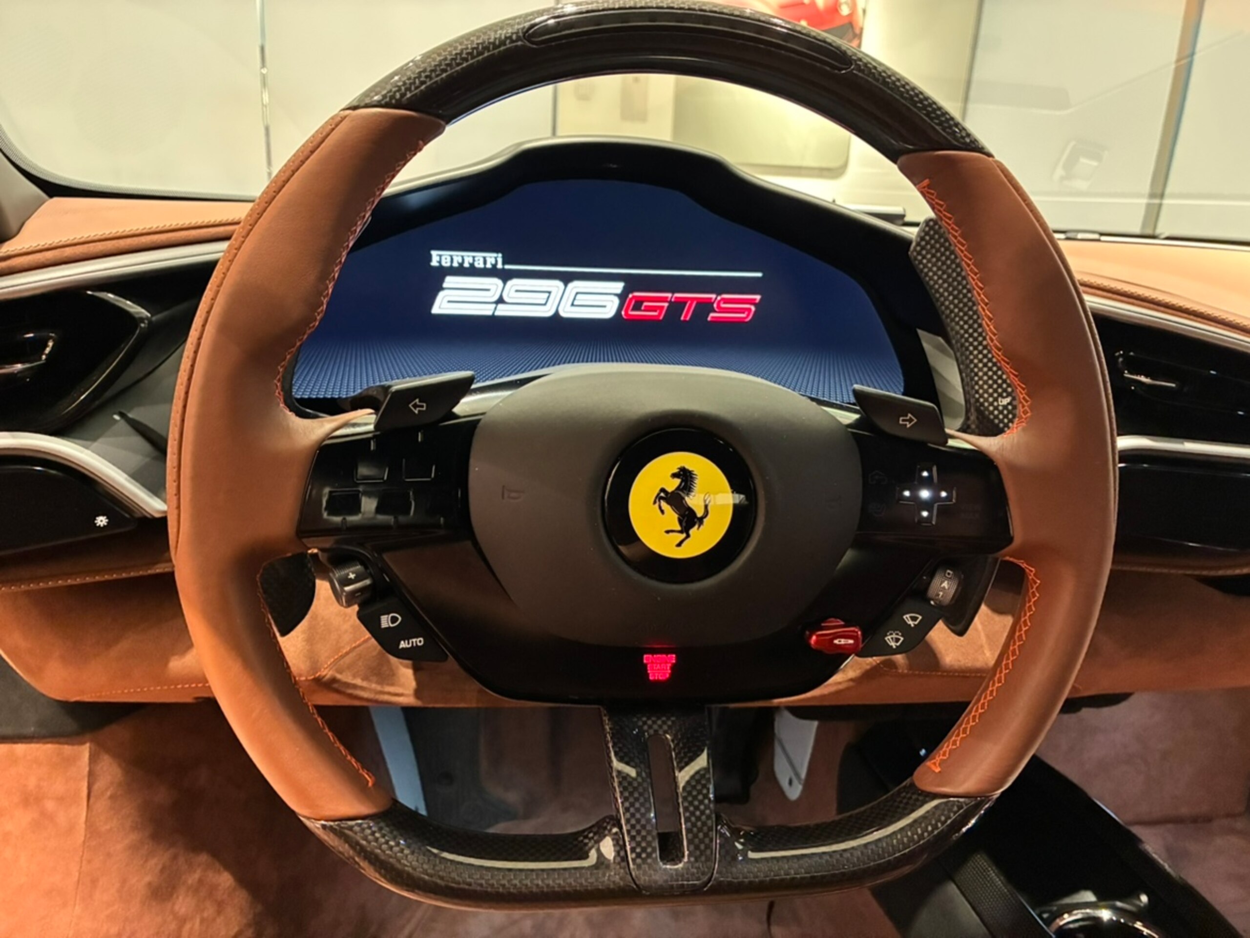 2026 Ferrari 296GTS - フェラーリ 296GTS F1 DCT NeroDaytona/TerraBruciata LED付カラードレザーカーボンステアリング サスペンションリフター ベンチレーテッドフル電動シート AFS ブラインドスポットモニター