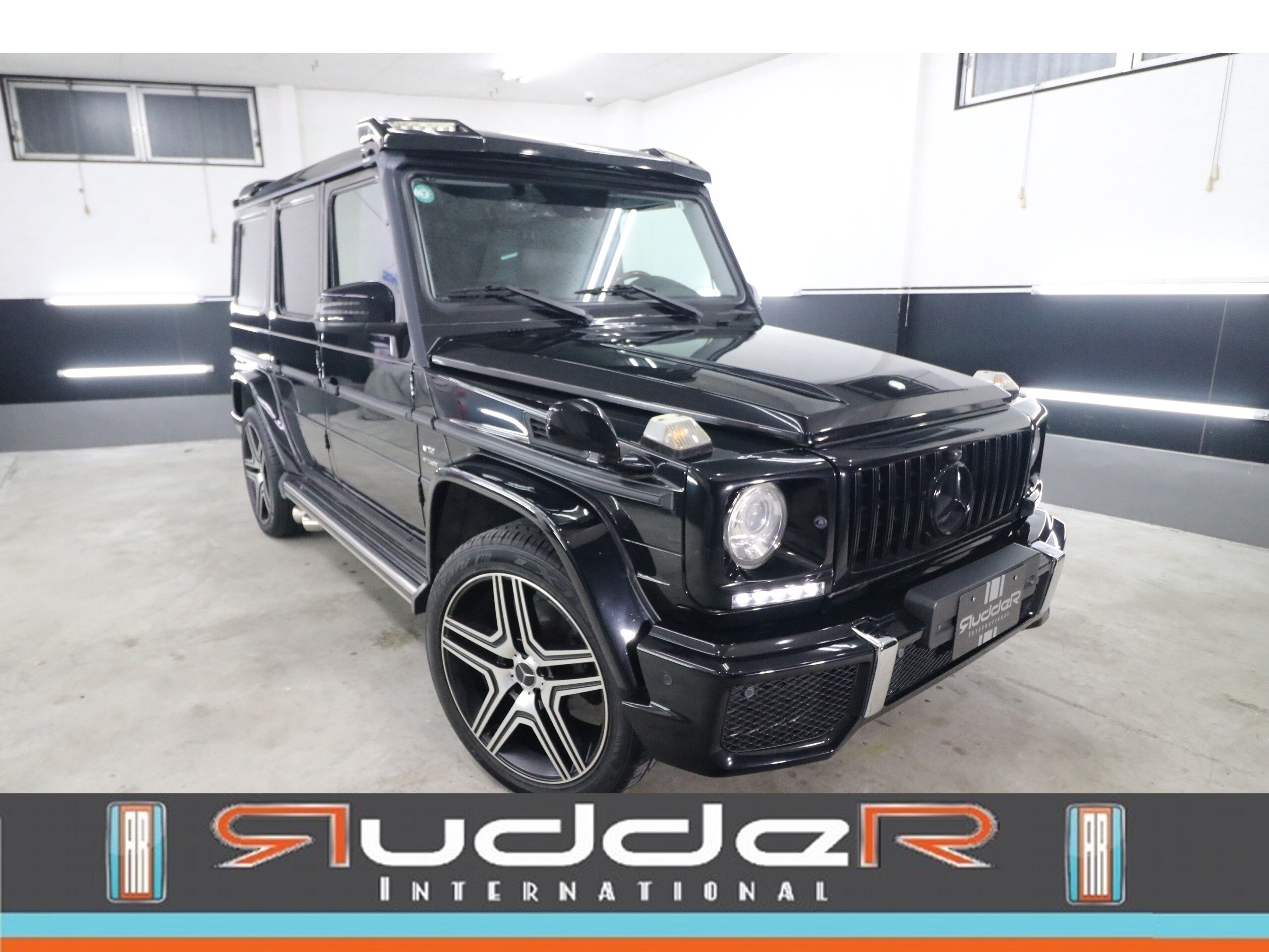 2007 Mercedes-Benz G-Class - メルセデス・ベンツ Gクラス G500 ロング 4WD 後期AMG G65仕様 前後ルーフスポイラー 21インチアルミホイール 社外HDDナビ フロント・バックカメラ 後期7速AT 黒革シート ディーラー車 サイド左右4本出しマフラー ドラレコ 前後シートヒーター 左ハンドル
