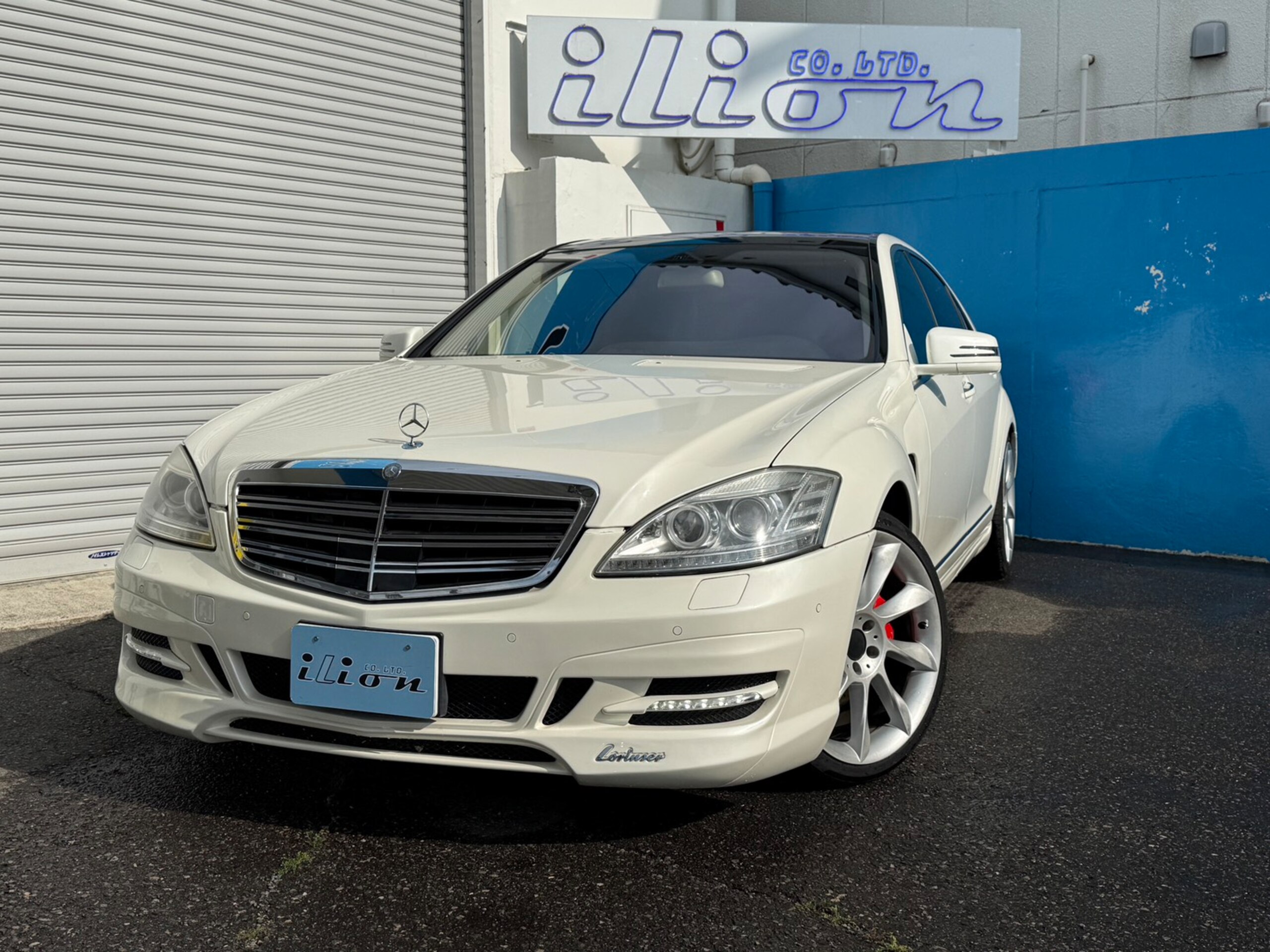 2008 Mercedes-Benz S-Class - メルセデス・ベンツ Sクラス S550 ロング 後期ロリンザー仕様/左H/ハーマンカードン/サンルーフ/20インチ社外AW/マフラー4本出し/ETC/クルコン/バックカメラ/純正ナビ/メモリー付パワーシート