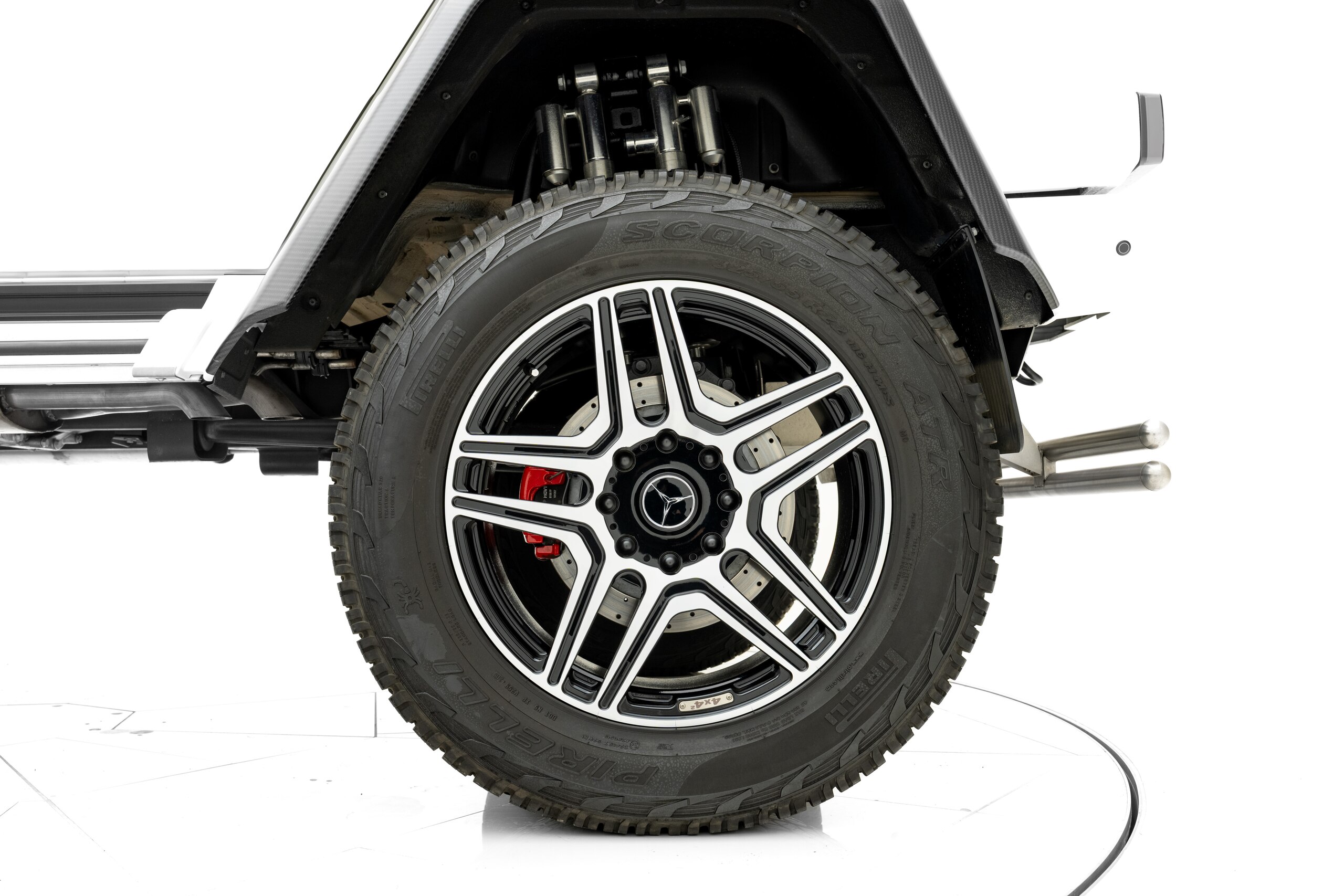 2016 Mercedes-Benz G-Class - メルセデス・ベンツ Gクラス G550 4x4スクエアード 4WD Fenix scratch guardペイントプロテクションフィルム施工済 ドライカーボン製オーバーフェンダー/ルーフスポイラー ステンレス製アンダーガード ツインサスペンション ポータルアクスル 純正22インチAW