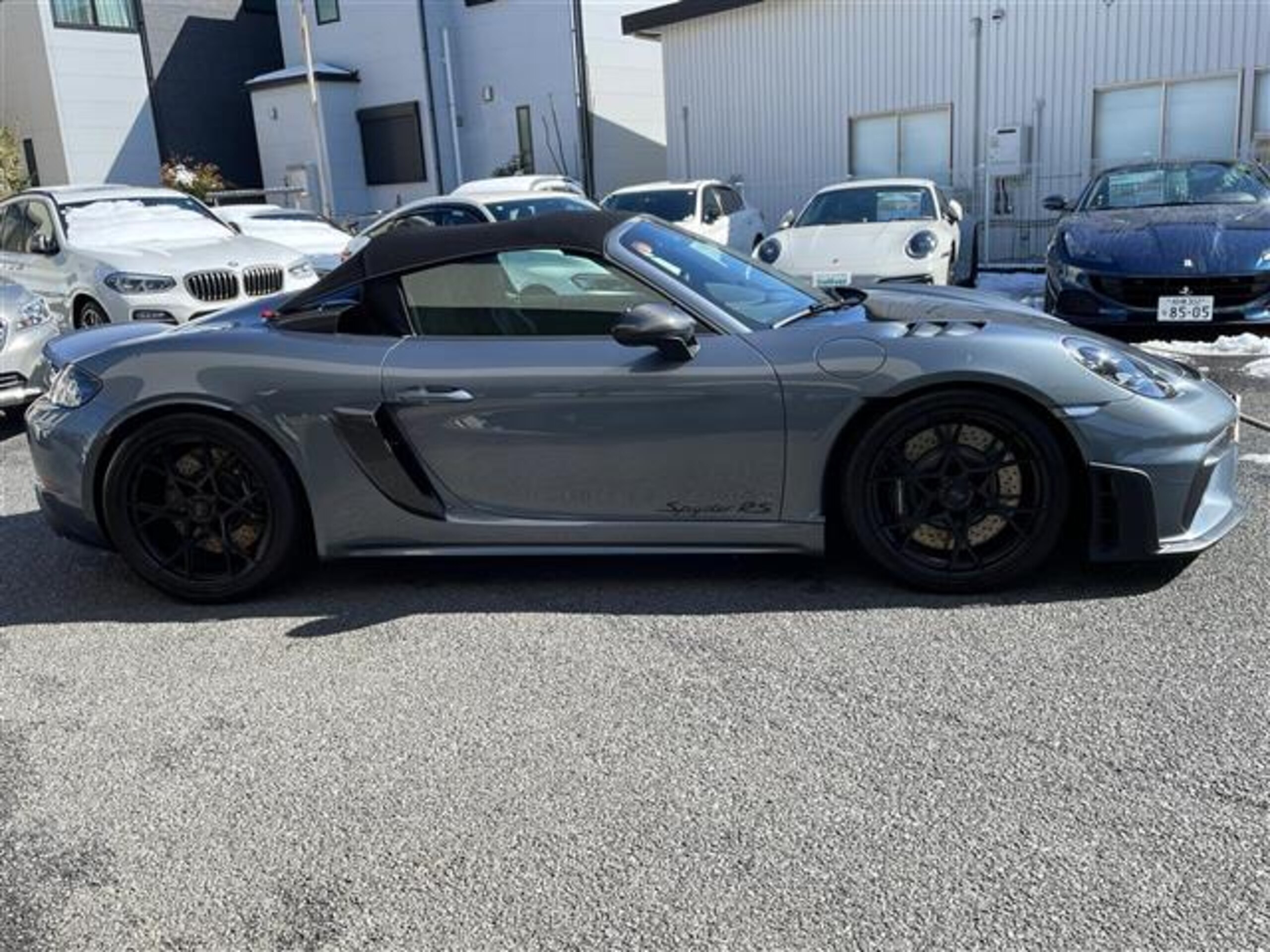 2024 Porsche 718Spider - ポルシェ 718スパイダー RS PDK ヴァイザッハPKG 左ハンドル フロントリフト 純正20AW スポーツクロノ スポーツエグゾースト PASM 純正ナビ バックモニター ETC2.0 ハーフレザーシート パワーシート シートヒーター