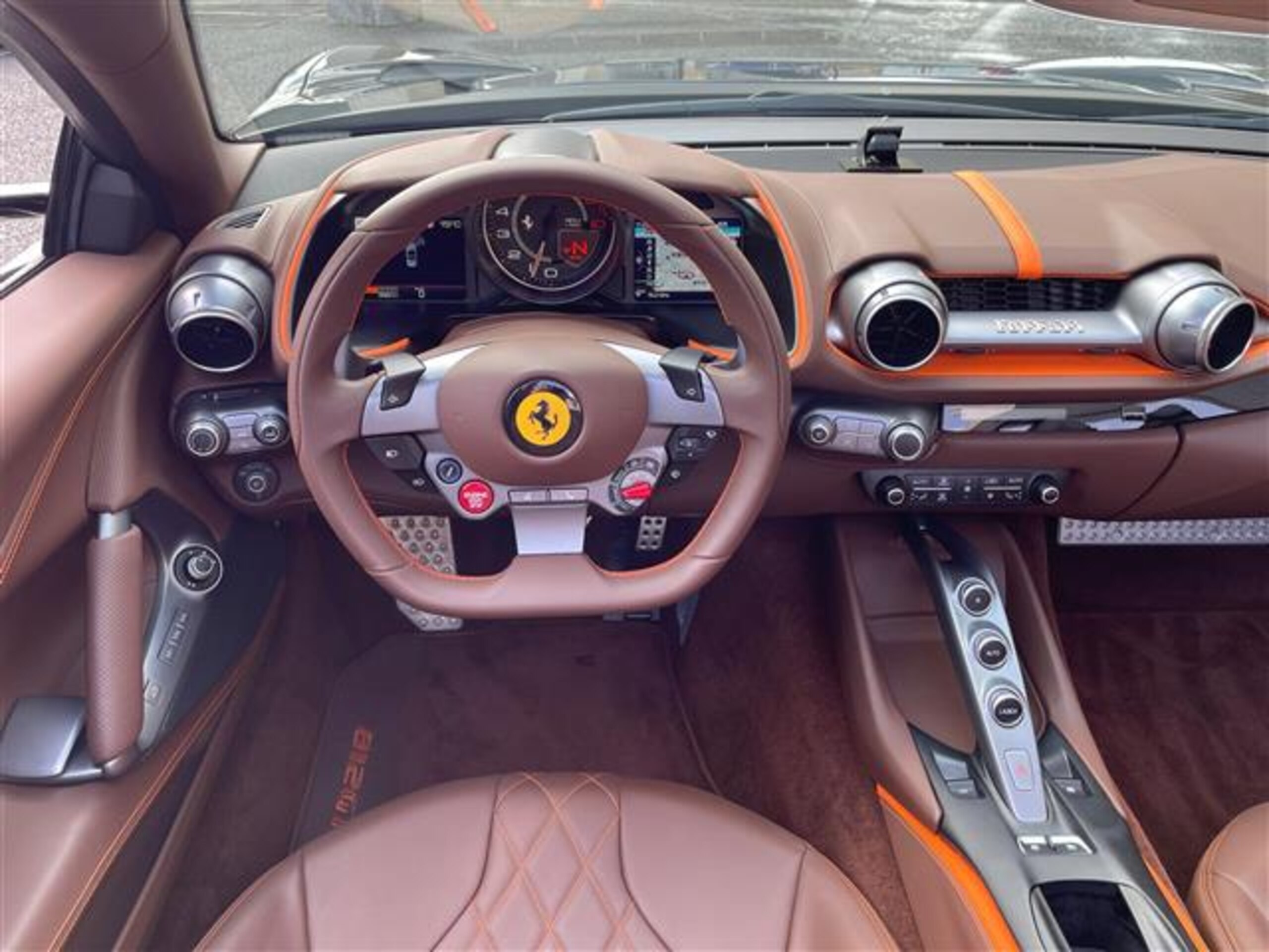 2023 Ferrari 812GTS - フェラーリ 812GTS F1 DCT ワンオーナー 茶革 ダイヤモンドセレクトシート カラーステアリング フロントリフト 純正20インチAW マグネティックサス ADAS レーダーブレーキ LKA BSM パッセンジャーディスプレイ