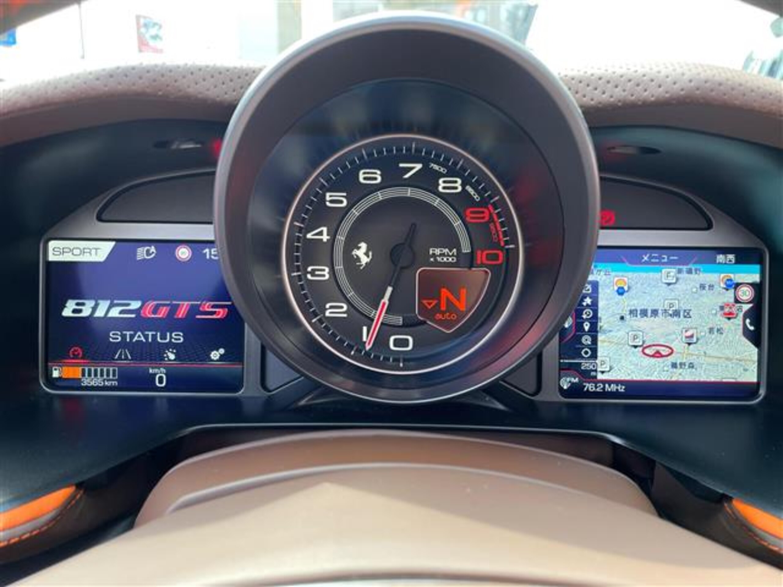 2023 Ferrari 812GTS - フェラーリ 812GTS F1 DCT ワンオーナー 茶革 ダイヤモンドセレクトシート カラーステアリング フロントリフト 純正20インチAW マグネティックサス ADAS レーダーブレーキ LKA BSM パッセンジャーディスプレイ