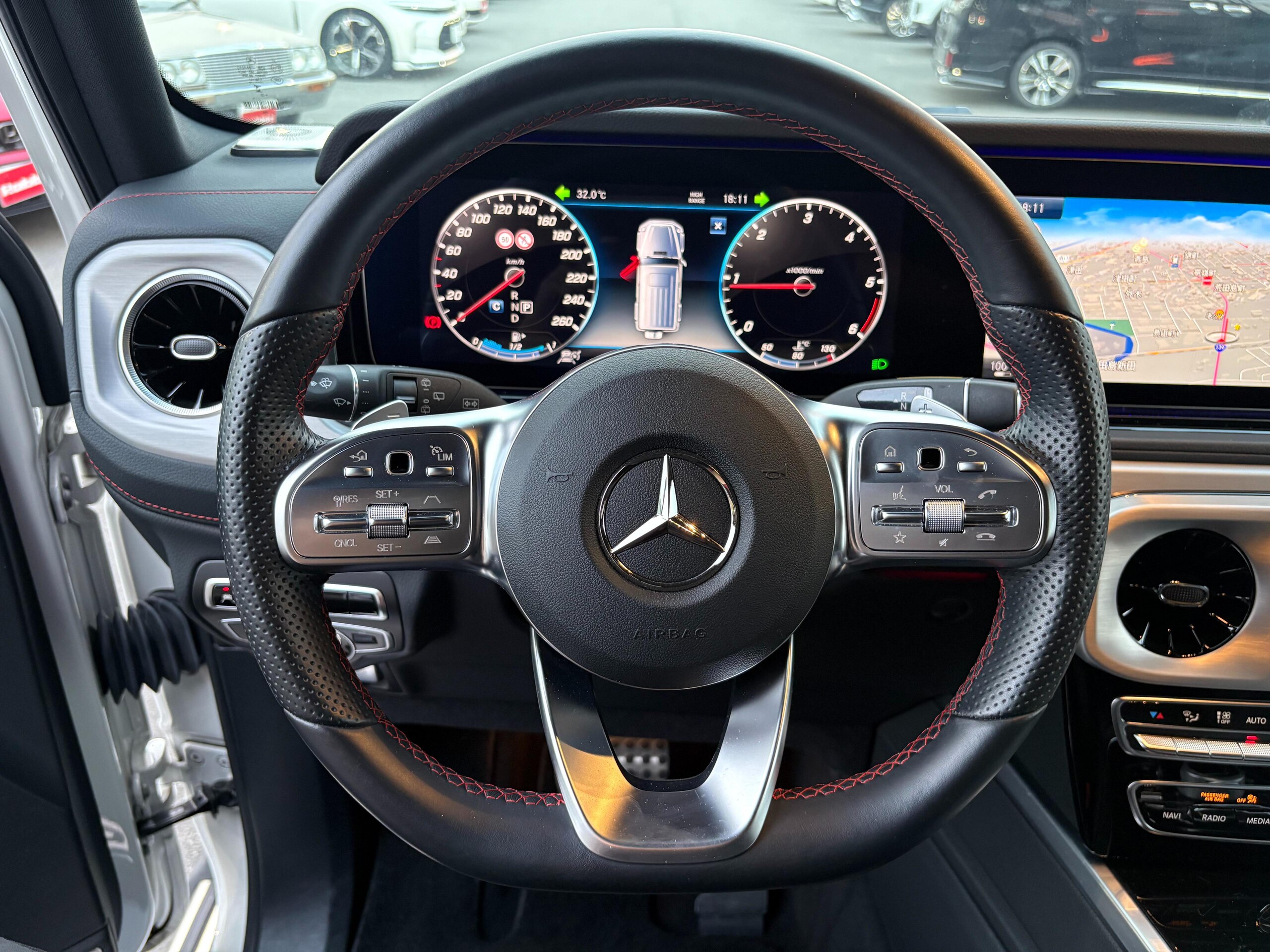 2021 Mercedes-Benz G-Class - メルセデス・ベンツ Gクラス G400d AMGライン ディーゼルターボ 4WD 左H 純正ナビTV サンルーフ 黒革シート パノラマカメラ 前後ドラレコ シートヒーター アダプティブダンピングシステム LEDヘッドライト レーダーセーフティ ラグジュアリーPKG スマートキーX2