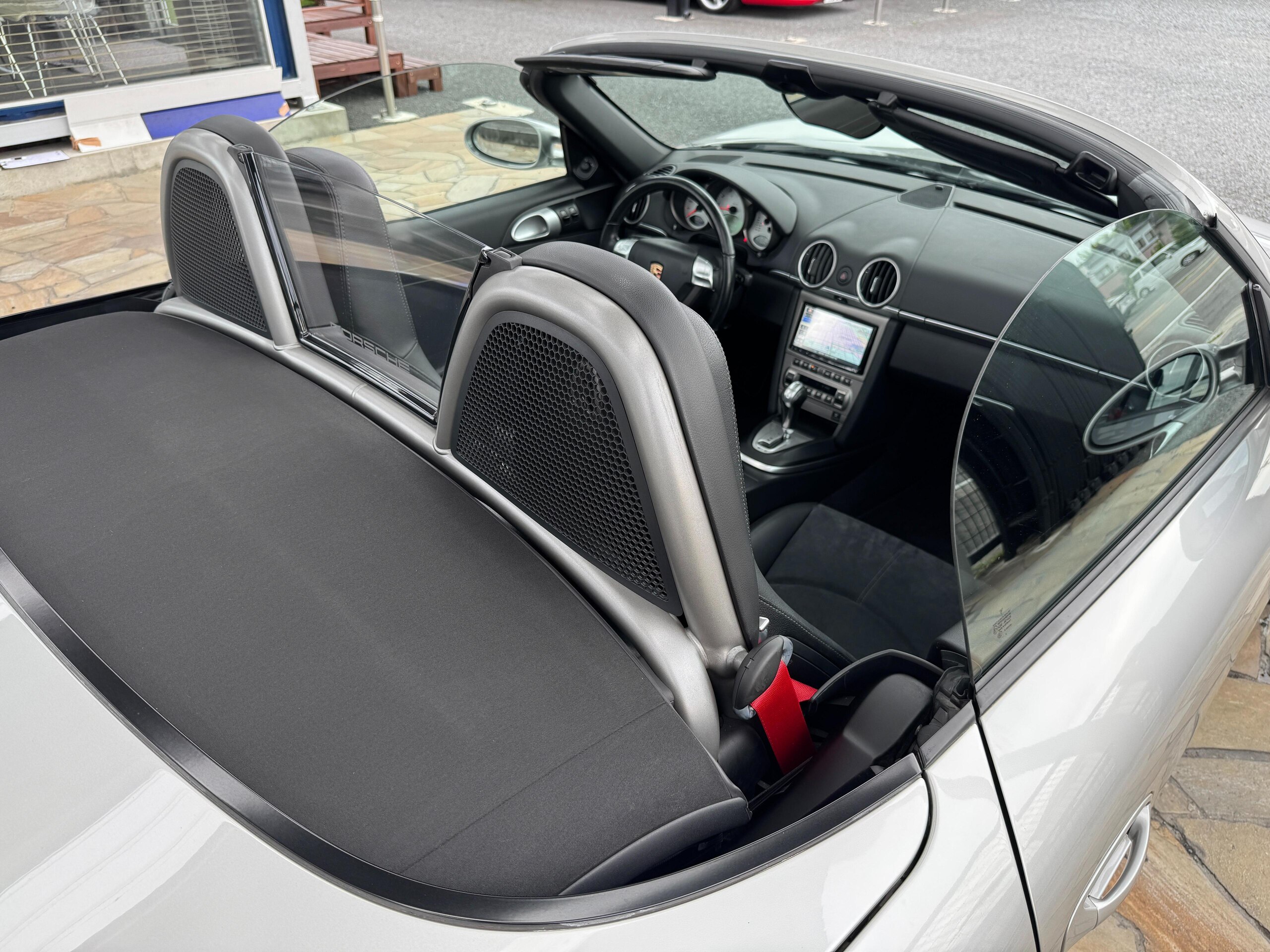 2005 Porsche Boxster - ポルシェ ボクスター S ティプトロニックS D車 ホワイトメーター フックスホイール ポルシェカラークレストセンターキャップ オートエアコン ブラックレザーインテリア 車高調