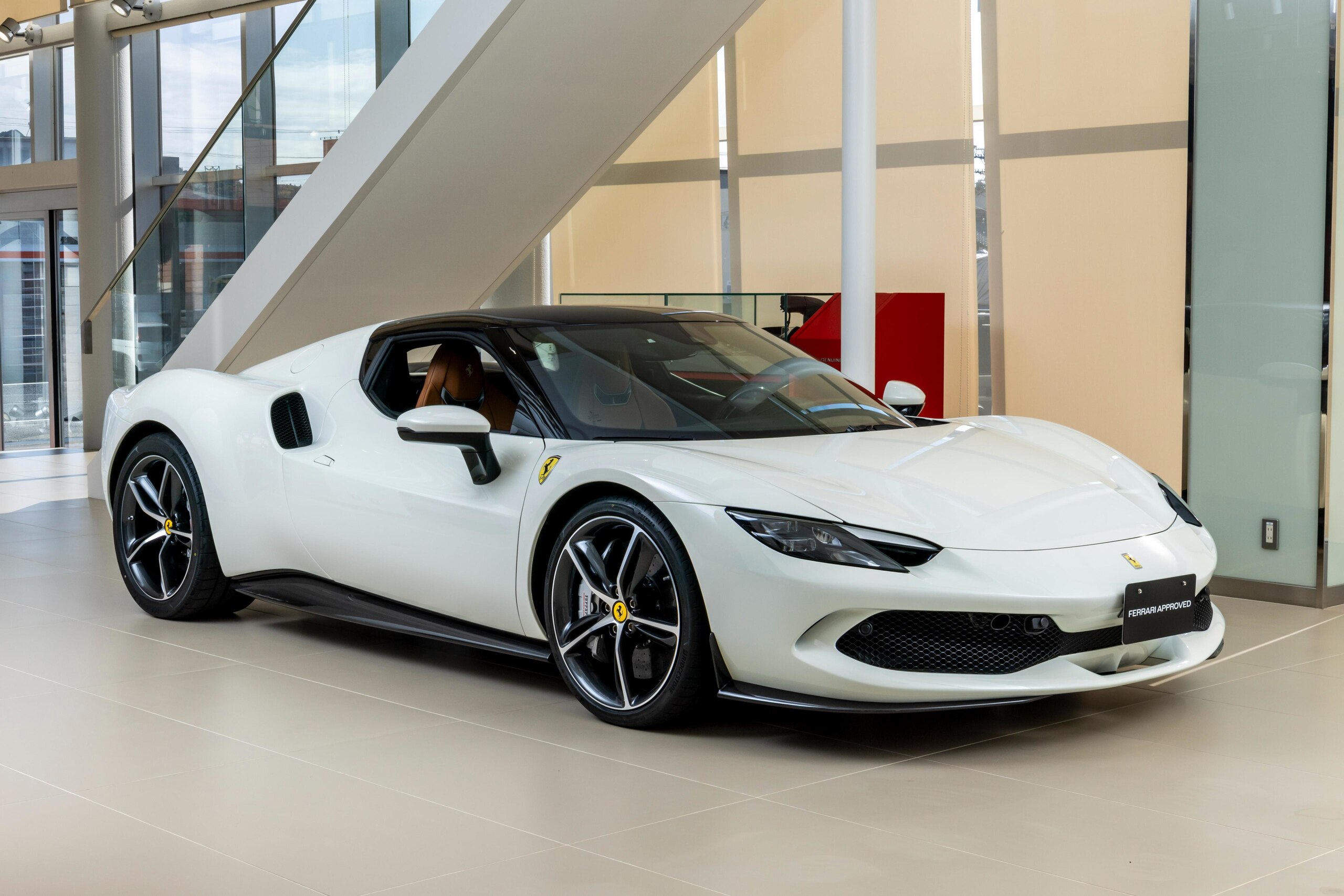 2025 Ferrari 296GTB - フェラーリ 296GTB F1 DCT 新車保証継承 Bianco Avus OP783 カーボンファイバーリアデュフューザー・アンダーカバー・アッパートンネル・サスペンションリフター・LEDカーーボンステアリングホイール・ツートンボディペイントNERODS