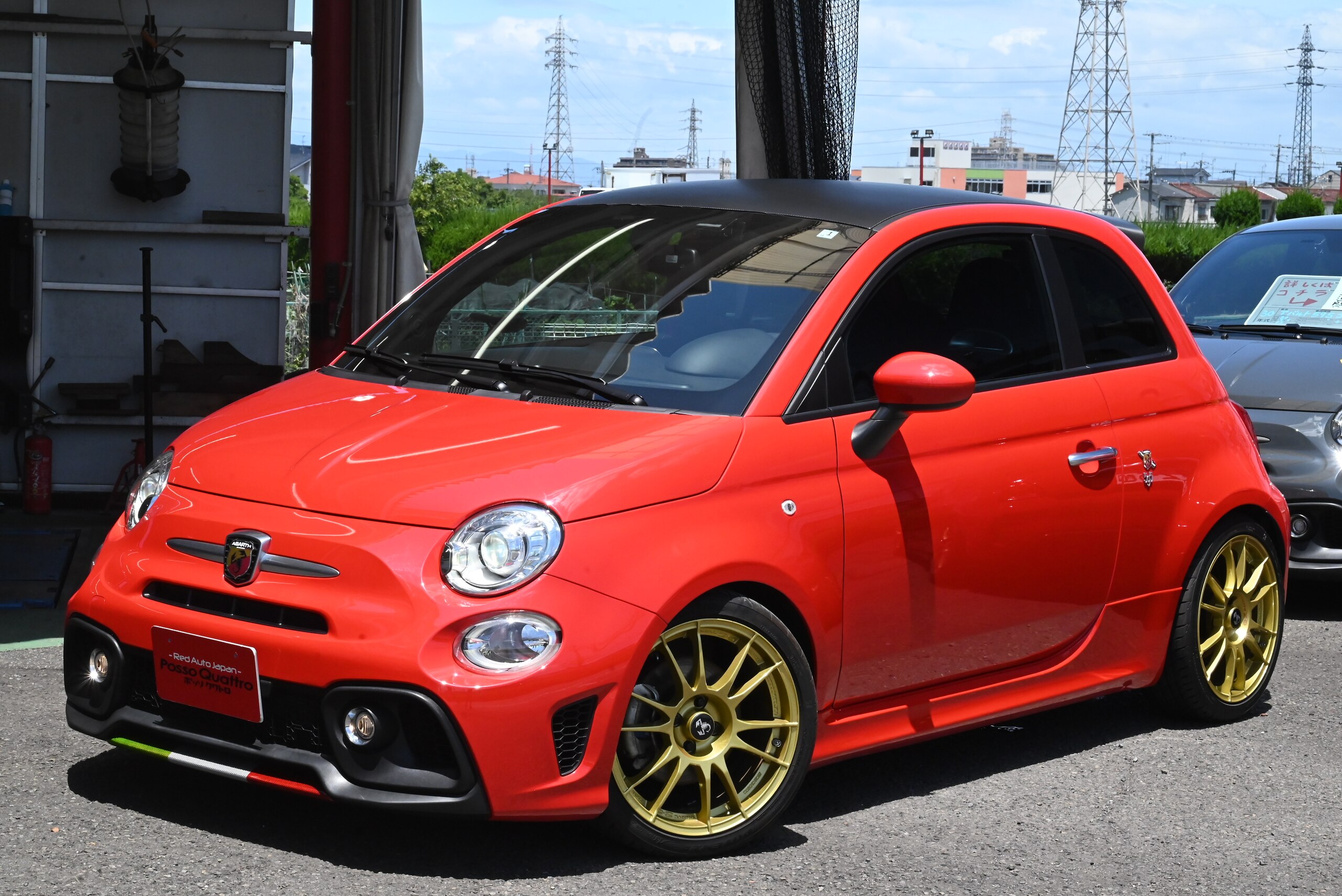 2021 Abarth 595 - アバルト 595 1.4 コンプリート 5MT 左H KW車高調 OZレーシング17AW 社外マフラー タイミングベルト交換 前後ドラレコ ETC Bluetooth カーボンルーフ 車検令和10年1月27日 HIDヘッドライト フォグランプ 禁煙 ユーザー買取